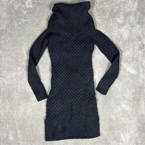 Alice + Olivia Dress Womens XS Honeycomb Cable Knit Wool Cowl Neck Sweater Mini - Picture 3 of 9